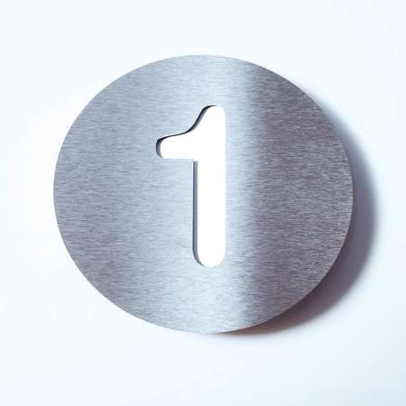 Absolut/ Radius Číslo domu Round z ušľachtilej ocele – 1