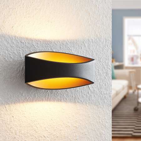 Arcchio Arcchio Jelle nástenná LED, 25 cm, čierna