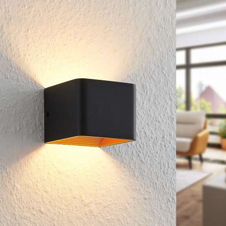 Arcchio Arcchio Karam nástenná LED, 10 cm, čierna