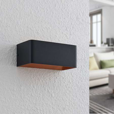 Arcchio Arcchio Karam nástenná LED, 20 cm, čierna