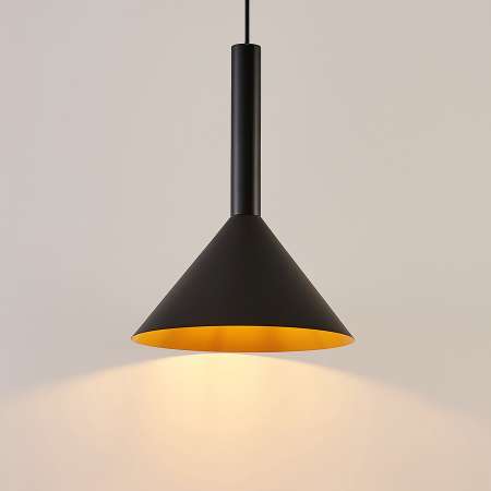 Arcchio Arcchio Tadej závesná lampa 1pl 30 cm čierno-zlatá