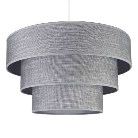 DUOLLA Textilná závesná lampa Luneta, sivá