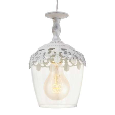 EGLO Florinia – biela patinovaná závesná lampa