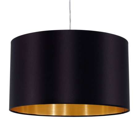 EGLO Textilná závesná lampa Lecio, 38 cm čierna