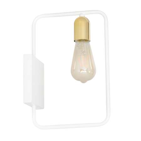 EMIBIG LIGHTING Nástenné svietidlo Savo K1 kovový rám bielo-zlaté