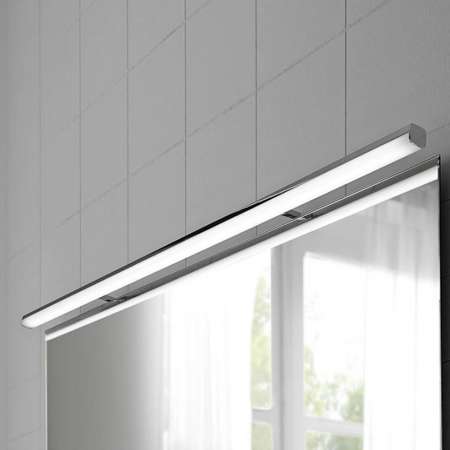 Ebir LED zrkadlová lampa Ruth, chrómová, 110 cm