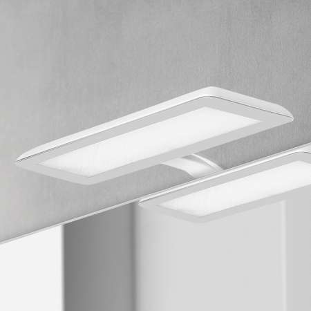 Ebir Zrkadlové LED svietidlo Nikita, biela/oceľovosivá