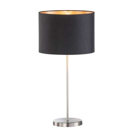 FISCHER & HONSEL Stolná lampa Loft s textilným tienidlom, čierna