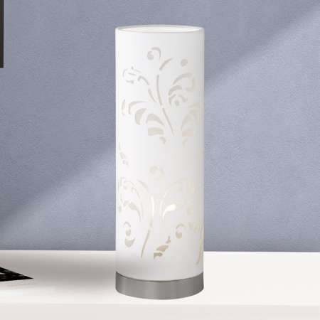 FISCHER & HONSEL Stolová lampa Flora biela s dekórom