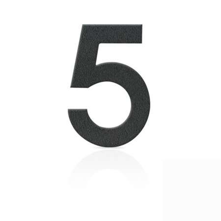 Heibi Čísla domu ušľachtilá oceľ číslica 5 sivá