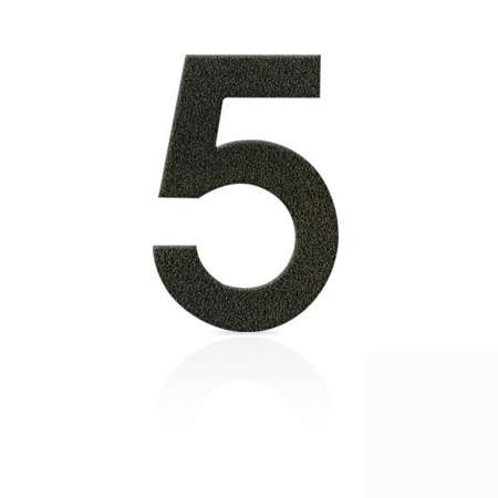 Heibi Čísla z ušľachtilej ocele číslica 5 kávová hnedá