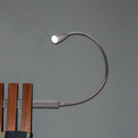Heitronic LED lampa na čítanie Berta s ohybným ramenom