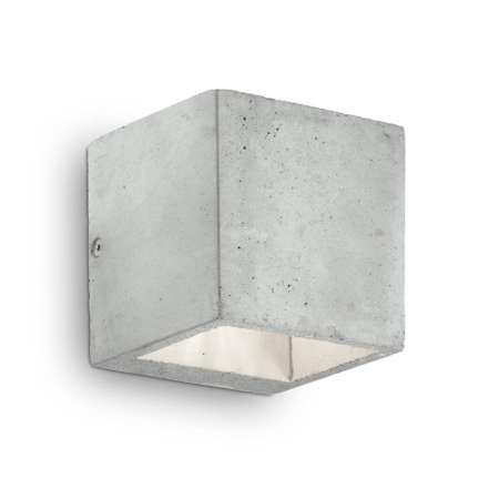 Ideallux Nástenné svietidlo Kool z cementu, výška 10 cm