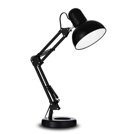 Ideallux Stolná lampa Kelly s kĺbovým ramenom, E27, čierna