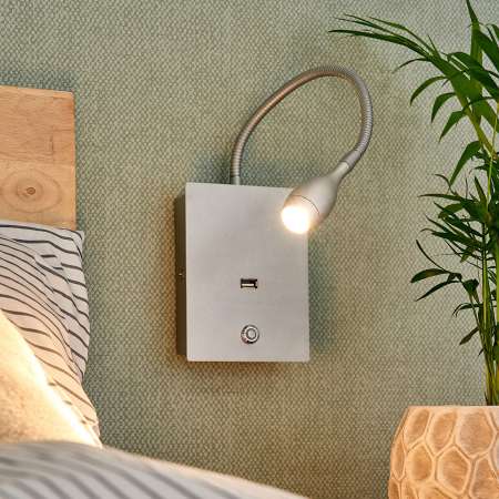 Lampenwelt.com Flexibilné nástenné LED svetlo Marbod stmievač