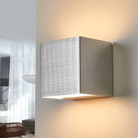 Lampenwelt.com Nástenné LED svietidlo Kimberly 9x9cm hliník