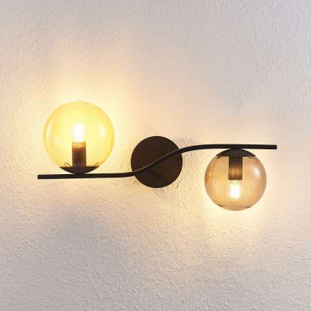 Lindby Lindby Avalyn nástenná lampa viacfarebná, čierna