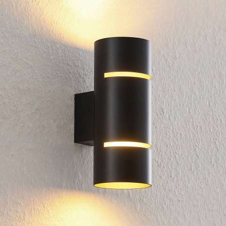 Lindby Lindby Deora nástenná LED okrúhla, čierno-medená