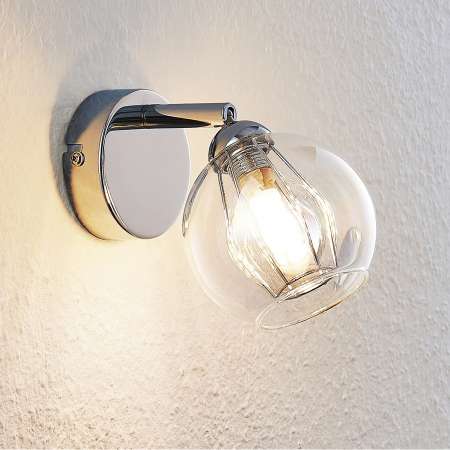 Lindby Lindby Pranas nástenné LED svetlo tienidlo sklo