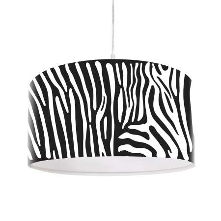 Maco Design Potlačená závesná lampa Zola so zebrími pruhmi