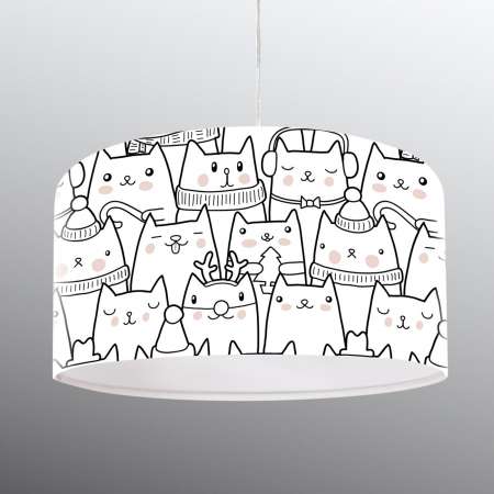 Maco Design S mačacím motívom potlačená závesná lampa Cats