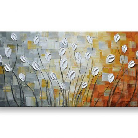 Maľovaný obraz na stenu KVETY FB085E1