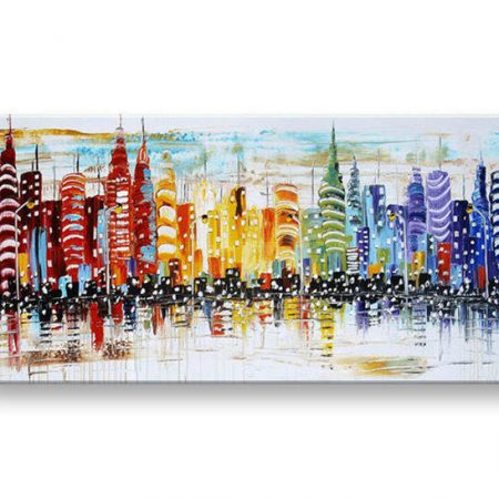 Maľovaný obraz na stenu MESTO FB164E1