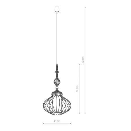 NOWODVORSKI LIGHTING Závesná lampa Abi M s dvojitým tienidlom, čierna
