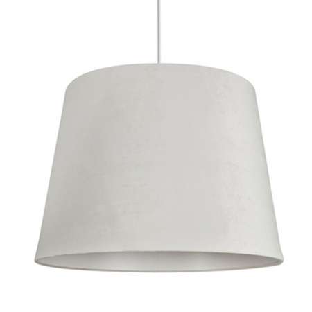 NOWODVORSKI LIGHTING Závesná lampa Cone M zamat. tienidlo Ø46,5cm biela