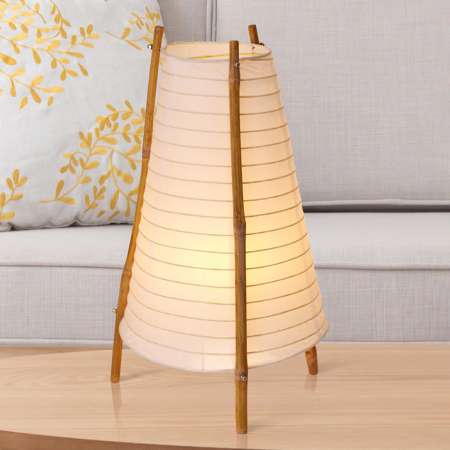 Näve Stolná lampa Bamboo z bambusu a papiera