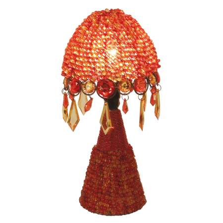 Näve Stolná lampa Perla 30 cm oranžová