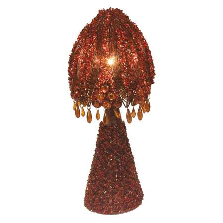 Näve Stolná lampa Perla 45 cm červená