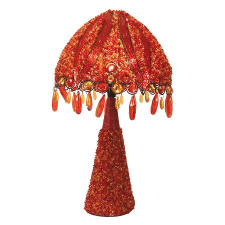 Näve Stolná lampa Perla 53 cm oranžová