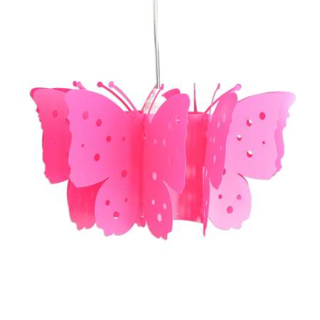 Näve Závesná lampa Kizi v ružovej farbe s motýľmi