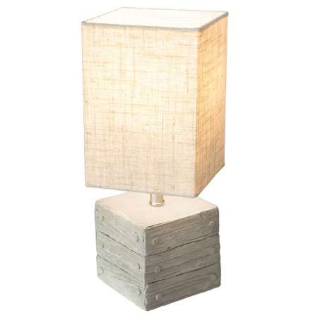 Nino Leuchten Stolná lampa Lisco tvar škatule podstavec betón