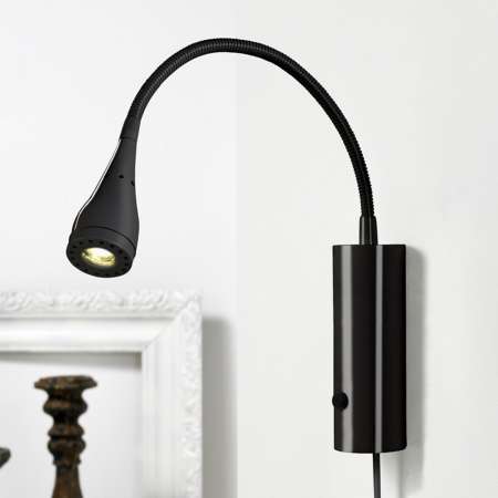 Nordlux LED svietidlo Mento s flexibilným ramenom, čierne