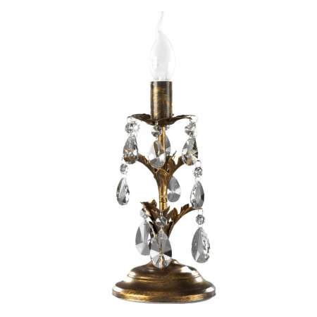 ONLI Stolná lampa Teresa s krištáľmi, bez tienidla