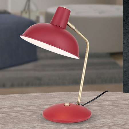 Orion Vintage vzhľad – stolná lampa Fedra červená