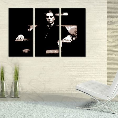 Ručne maľovaný POP Art obraz Godfather 3 dielny  god10