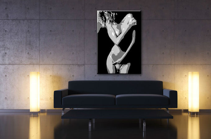 Ručne maľovaný POP Art obraz Nude Woman  nak