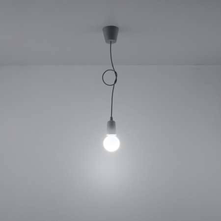 SOLLUX Závesná lampa Brasil, sivá, jedno-plameňová