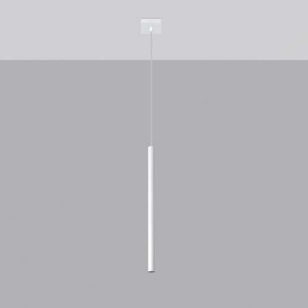 SOLLUX Závesná lampa Thin, biela, jedno-plameňová