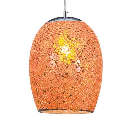 Searchlight Závesná lampa Crackle v chrómovo-oranžovej