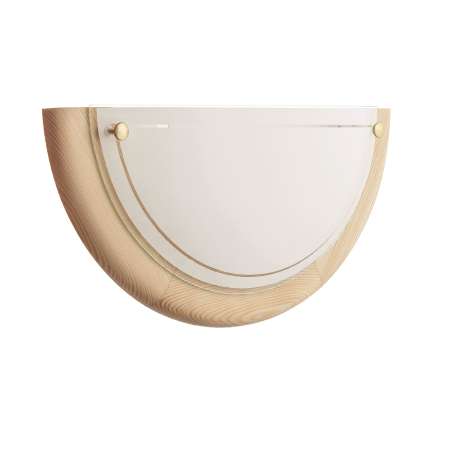 TEMAR LIGHTING Nástenné svietidlo K1D z borovicového dreva a skla