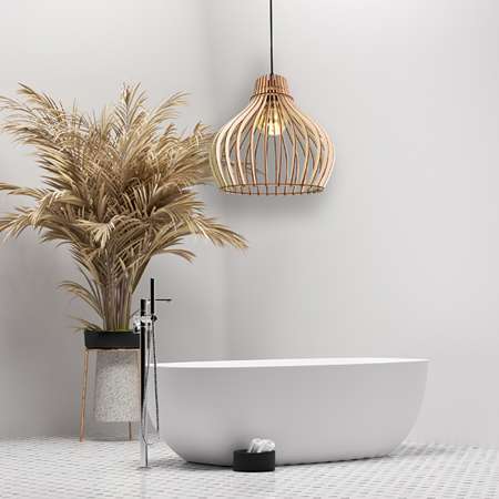 TEMAR LIGHTING Závesná lampa Barrel jedno-plameňová, Ø 38 cm