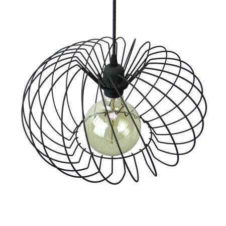 TEMAR LIGHTING Závesná lampa Kula, 1-plameňová, Ø 37 cm, čierna