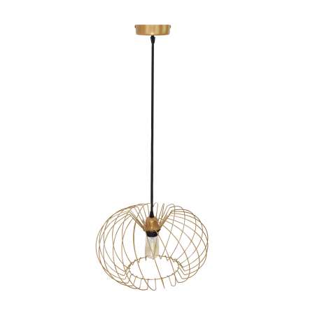 TEMAR LIGHTING Závesná lampa Kula, 1-plameňová, zlatá, Ø 37 cm