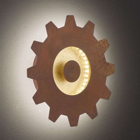 Wofi Nástenné LED svietidlo Leif so zlatým akcentom