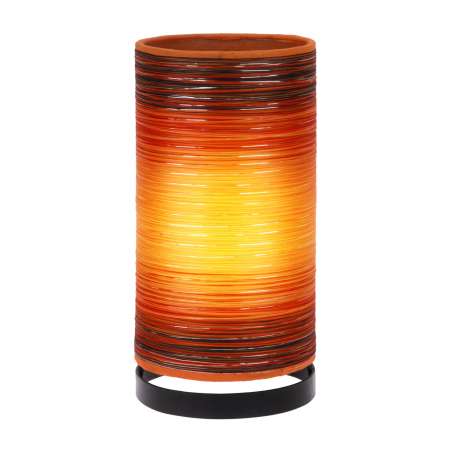 Woru Stolná lampa Julie ovinutá vláknami, oranžová