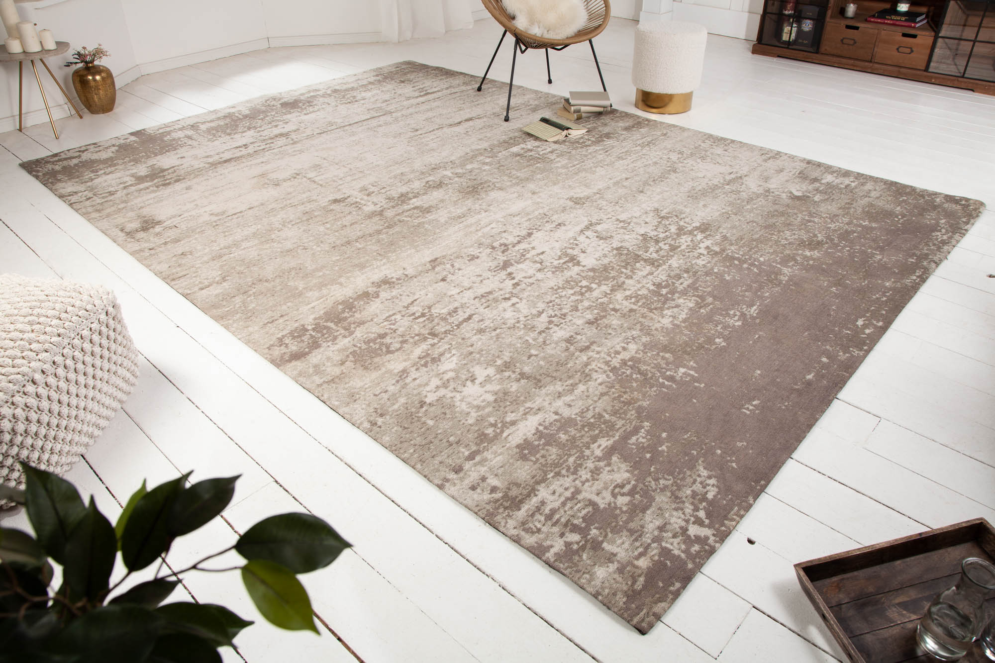 LuxD Dizajnový koberec Rowan 350 x 240 cm béžovo-sivý